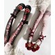 Red Maria Iris Alice Tights